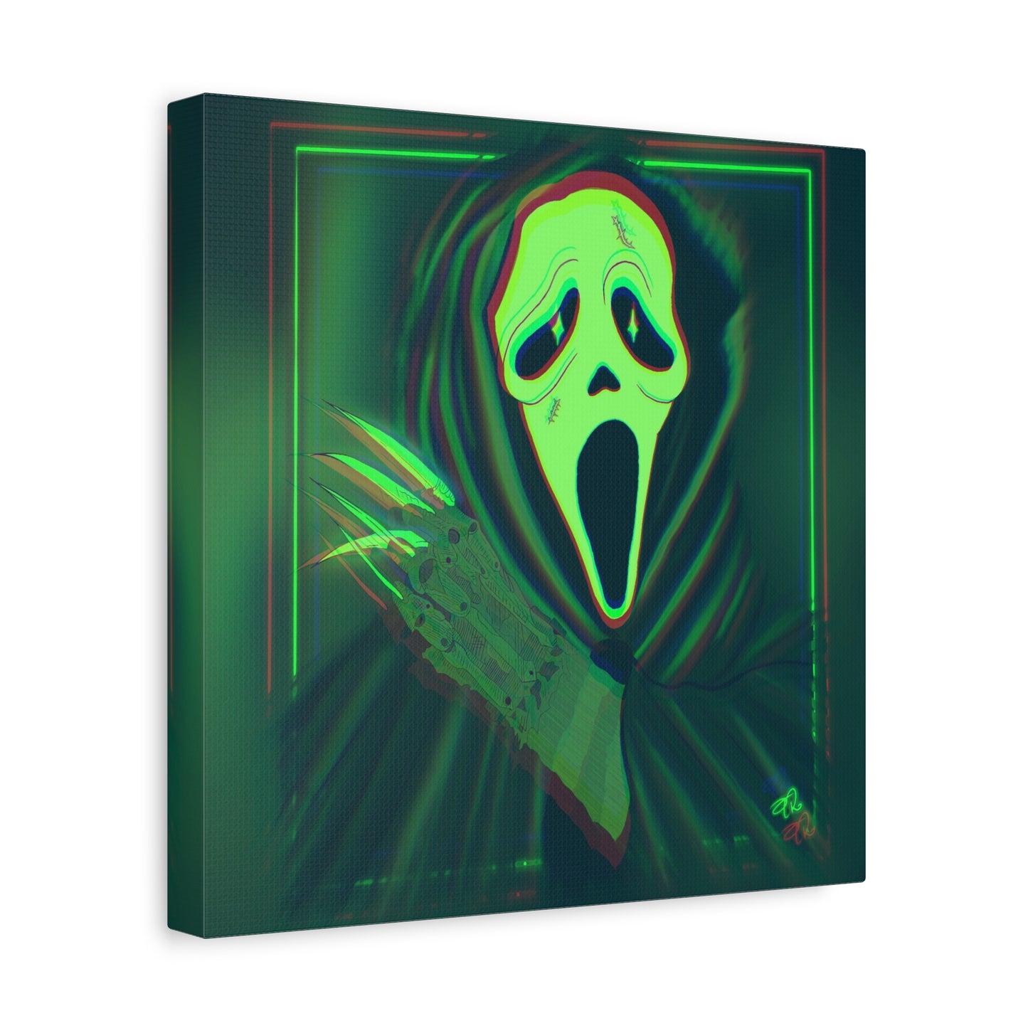 Digital Art Canvas - Ghostface X Freddy (Green)