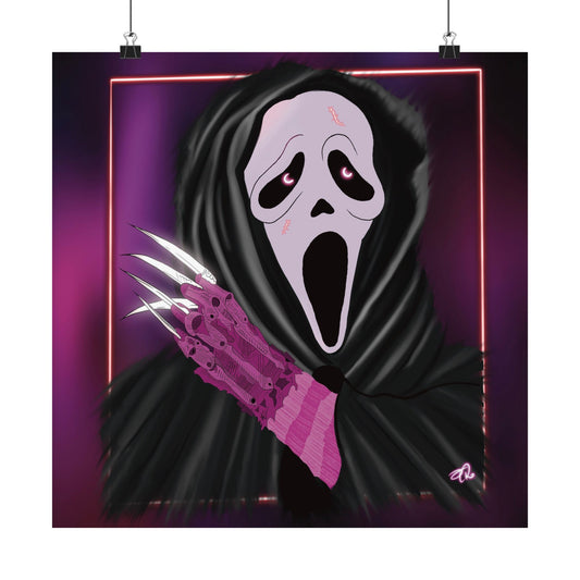 “GhostFace X Freddy” (Pink) - Digital Art Poster